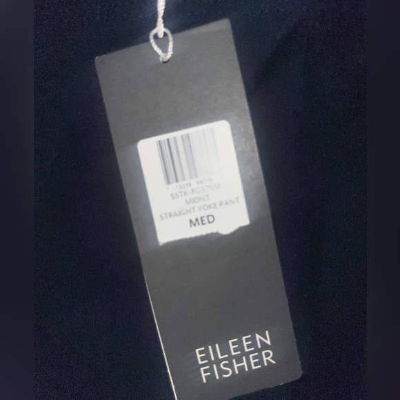 NWT Eileen Fisher Straight Yoke pants navy - Picture 3 of 3